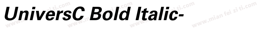 UniversC Bold Italic字体转换